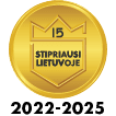 Stipriausi Lietuvoje 2022-2025 (Strongest in Lithuania) certificate